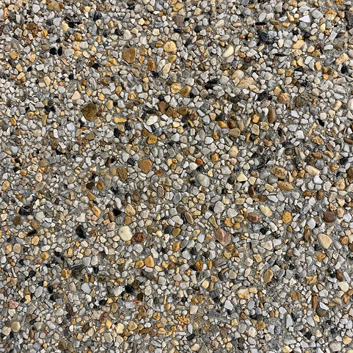 Exposed aggregate concrete